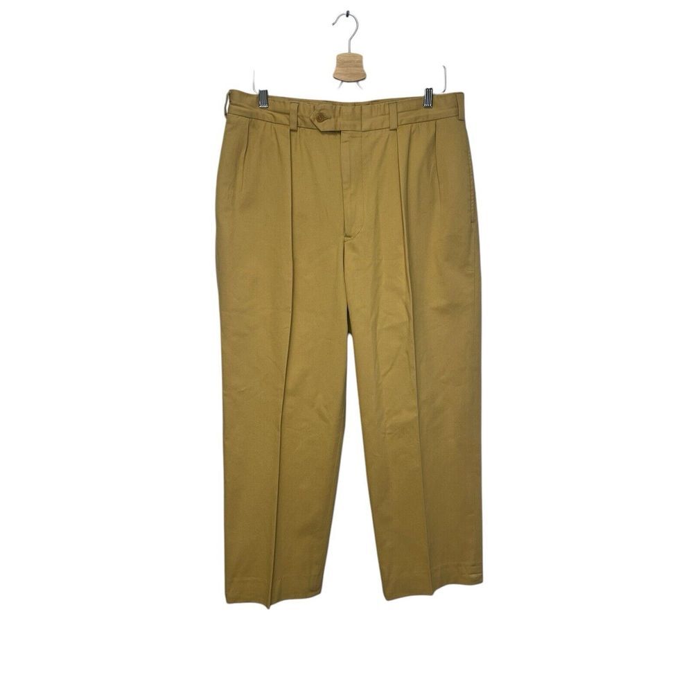 Bills Khakis Driving Twills Pants Sz‎ 35 X 28 Khaki Camel USA Cotton Stretch
